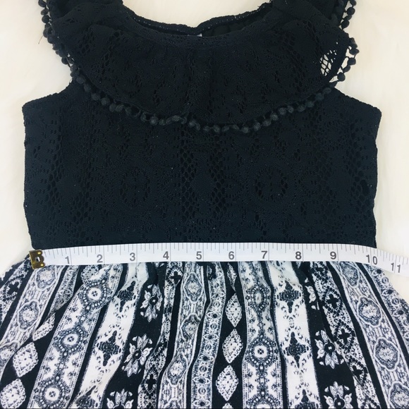 Xhilaration Girls Black & White Lace Dress Size Sm - Picture 5 of 7